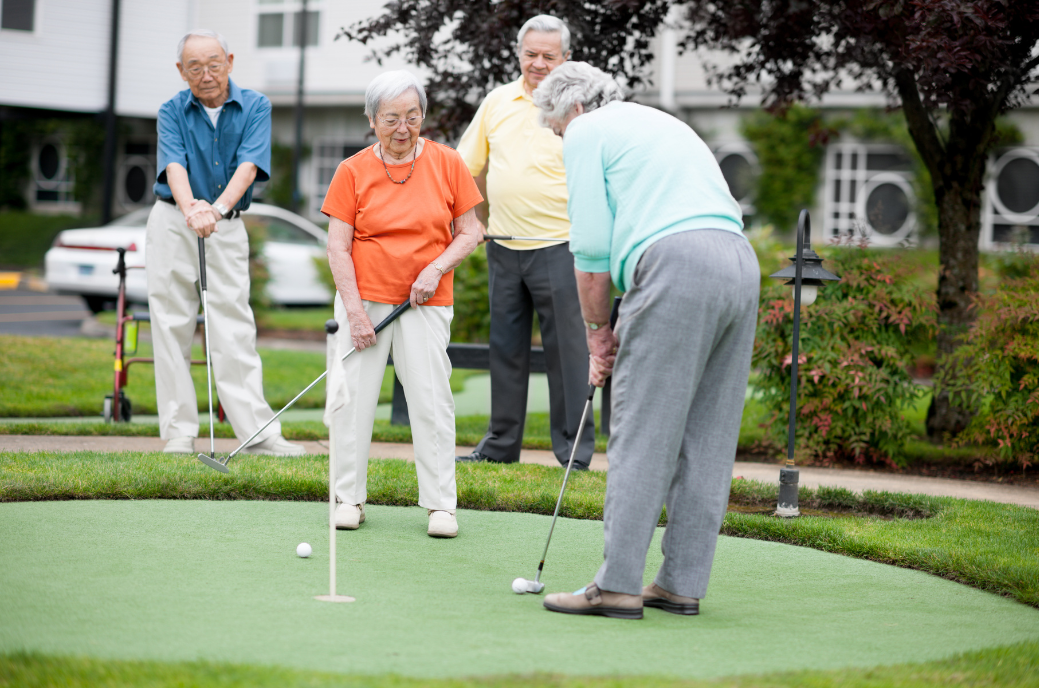Older Adults Playing Golf