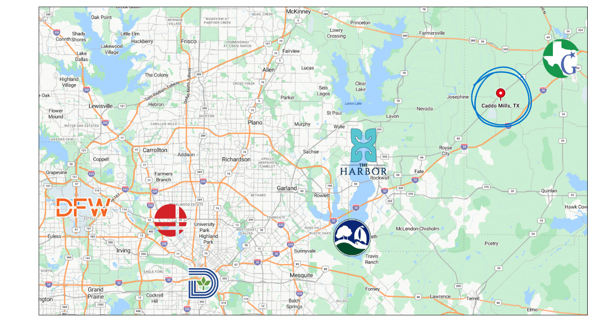 Map of Distances Caddo Map of Distances Caddo
